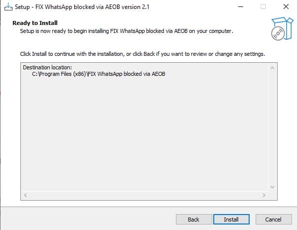 Fix whatsapp blocked via aeob tool