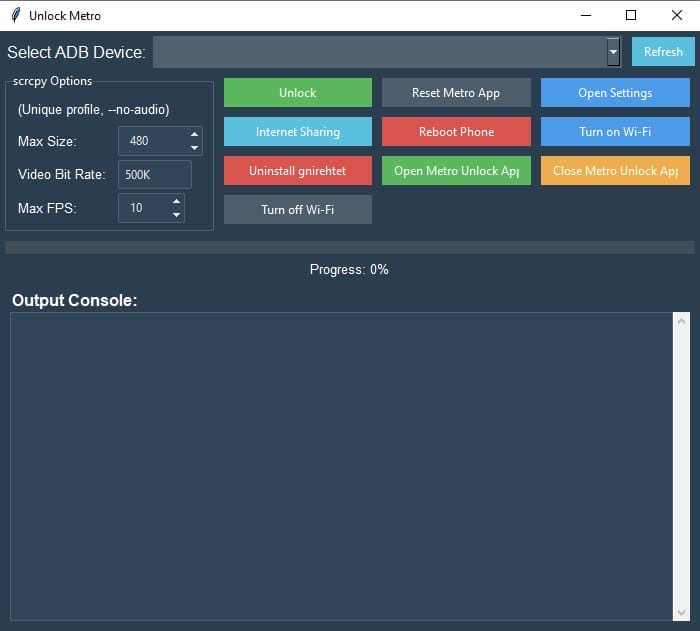 Network unlock metro tool