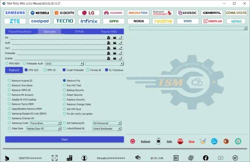Turbo service mobile tool v2. 3. 0 repair flash unlock utility tool Turbo service mobile tool