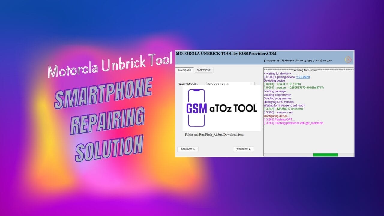 Motorola unbrick tool v1. 0 smartphone repairing solution