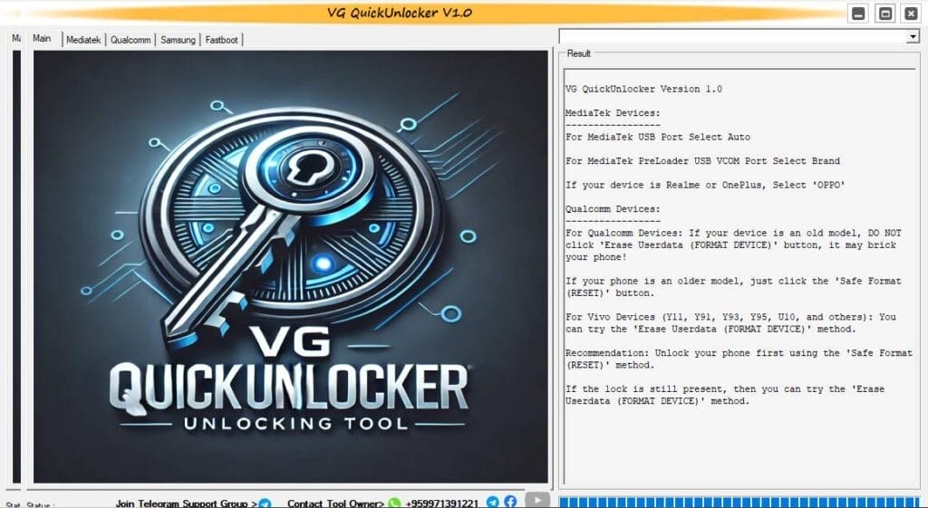 Vg quick unlocker tool v1. 0 unlock any android device Vg quick unlocker tool v1. 0