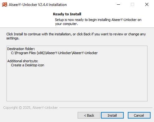 Alseery-unlocker tool v2. 4. 4 with loader file mobile unlocking tool Alseery-unlocker tool