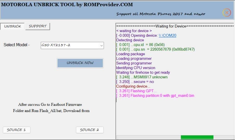 Motorola unbrick tool