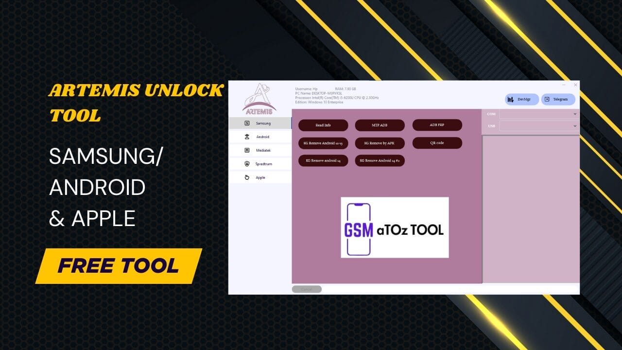 Artemis unlock tool samsung/android & apple free tool Artemis unlock tool samsung/android & apple free tool