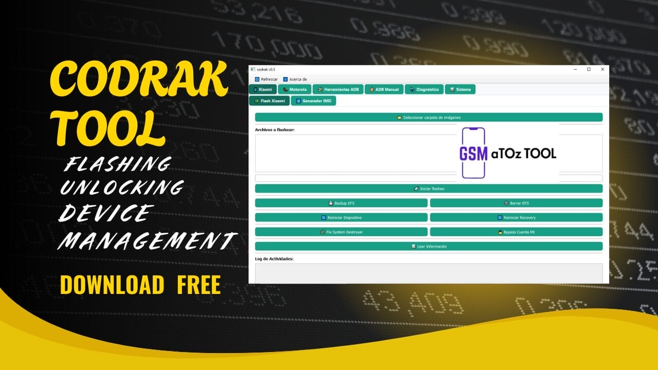 Codrak tool v0. 5 flashing/ unlocking & device management Codrak tool v0. 5 flashing/ unlocking & device management