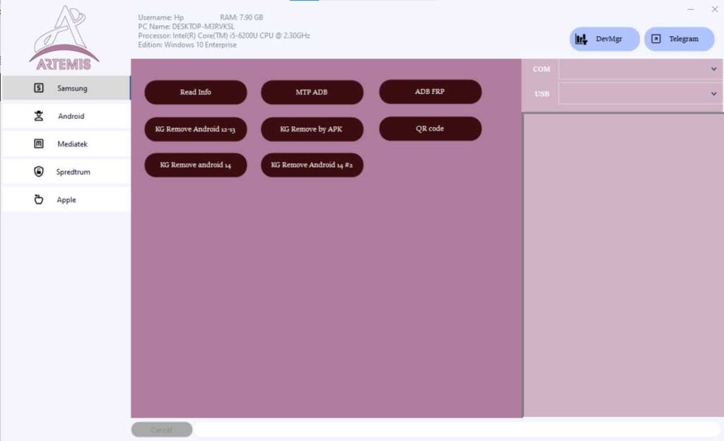 Artemis unlock tool Artemis unlock tool