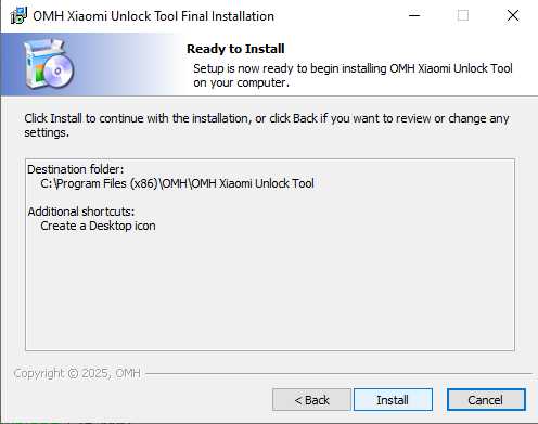 Omh xiaomi unlock tool
