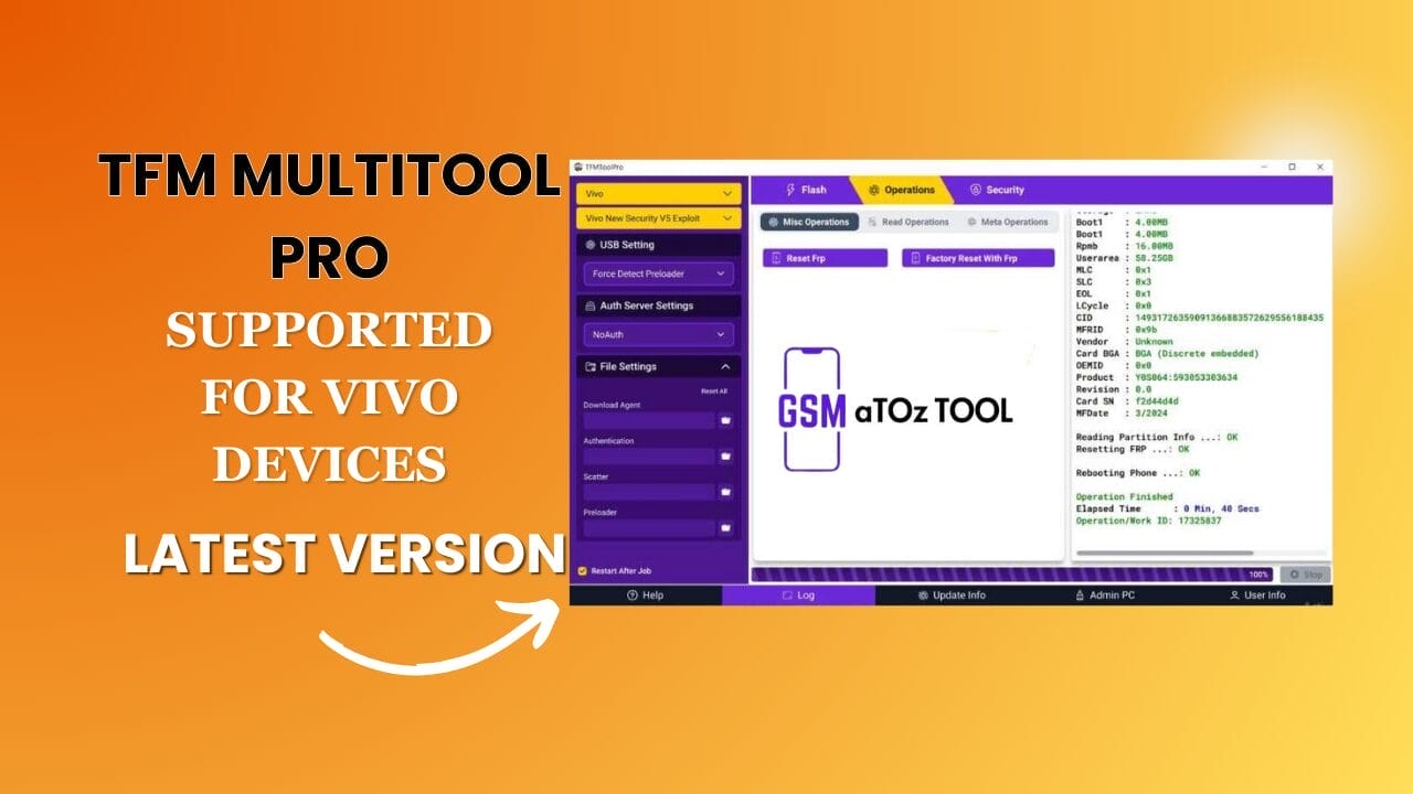 Tfm multitool pro supported for vivo devices