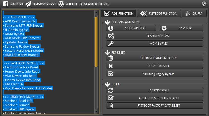 Xtm adb tool v1. 1