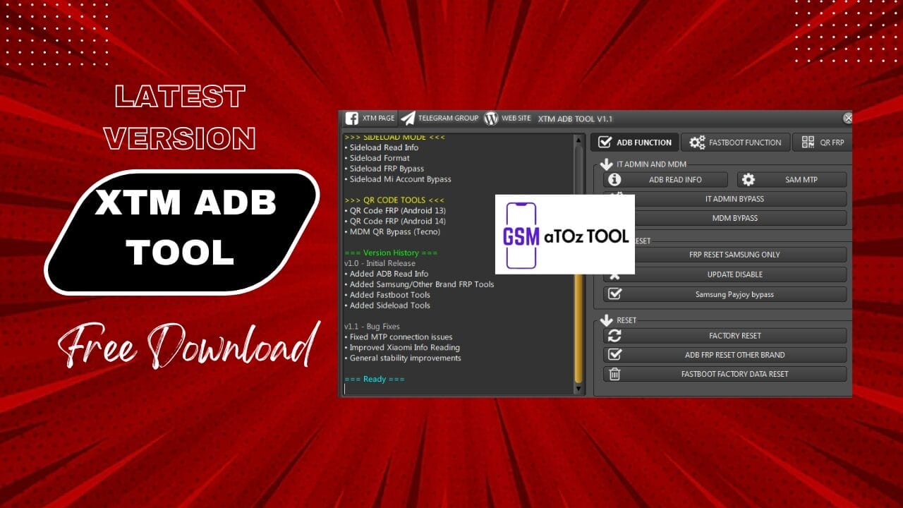 Xtm adb tool v1. 1 free download