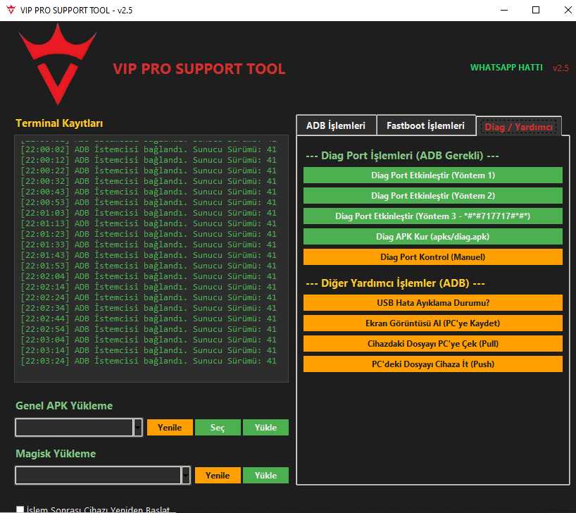 Vip pro support tool