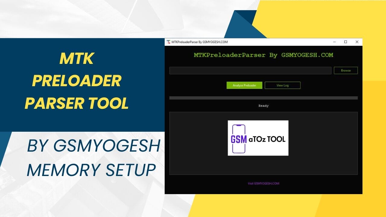Mtk preloader parser tool by gsmyogesh memory setup