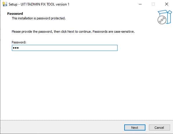 Uit it admin fix tool