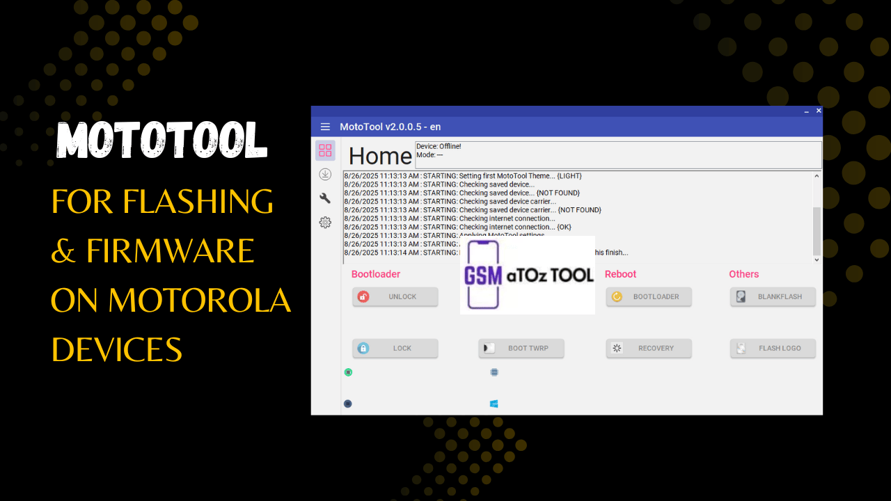 Mototool v2. 0. 0. 5 for flashing & firmware on motorola devices