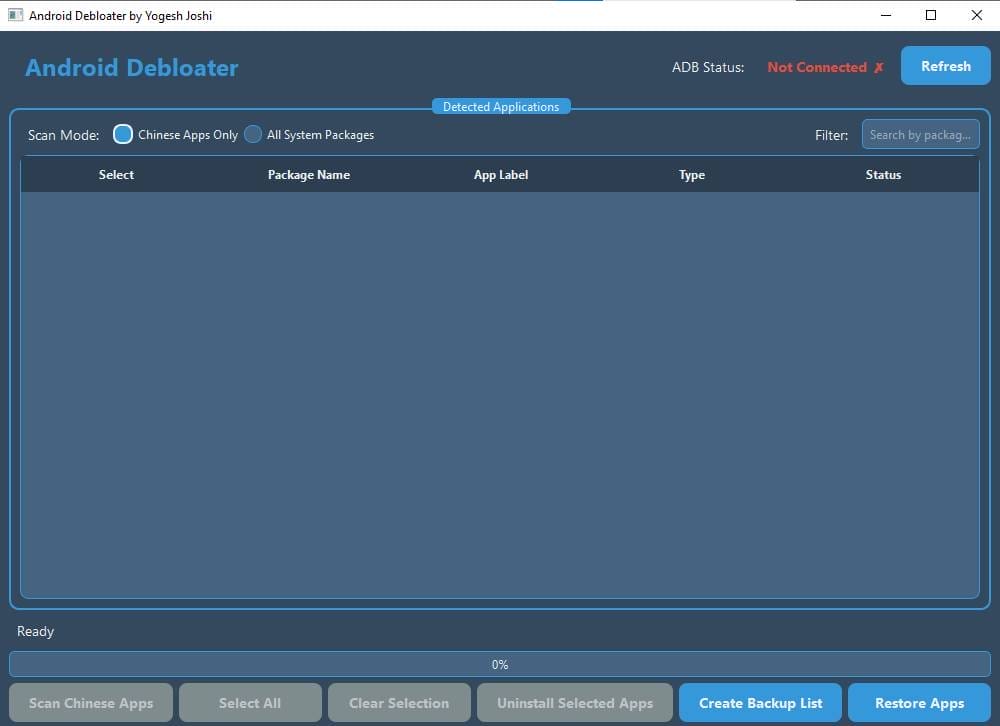 Android debloater tool for removing unwanted system apps