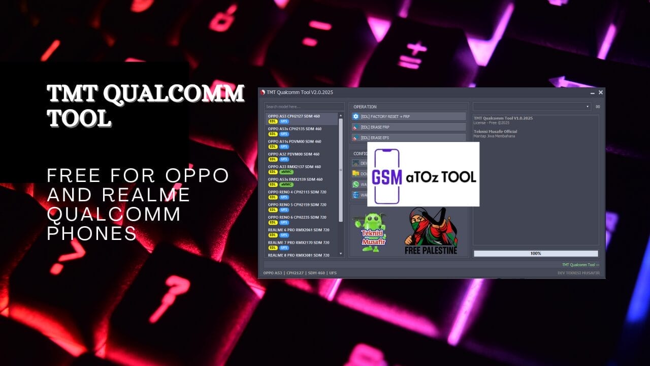 Tmt qualcomm tool v2. 0 free for oppo and realme qualcomm phones