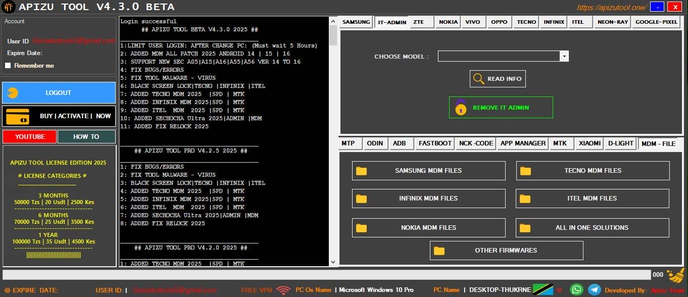 Apizu tool v4. 3. 0 flash unlock & repair android devices Apizu tool