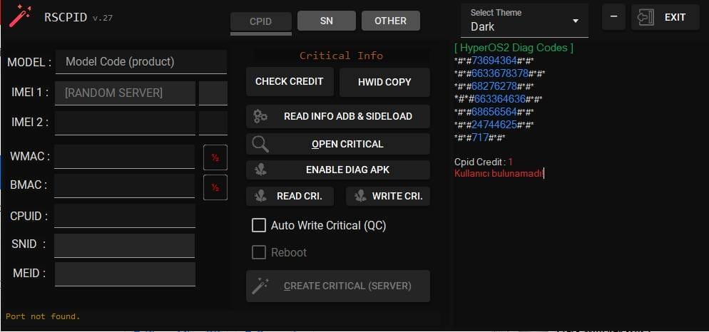 Rscpid tool v0. 27 repairing phones on a windows pc Rscpid tool