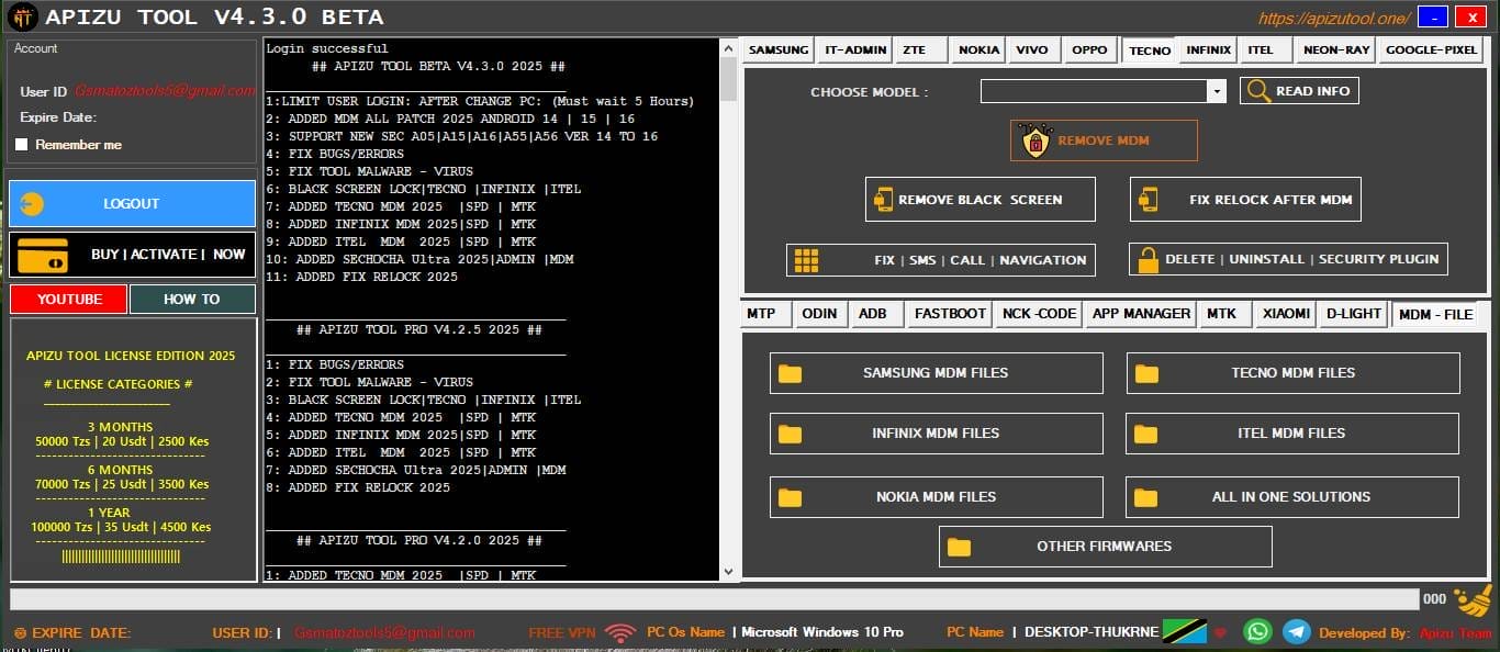 Apizu tool v4. 3. 0 flash unlock & repair android devices Apizu tool
