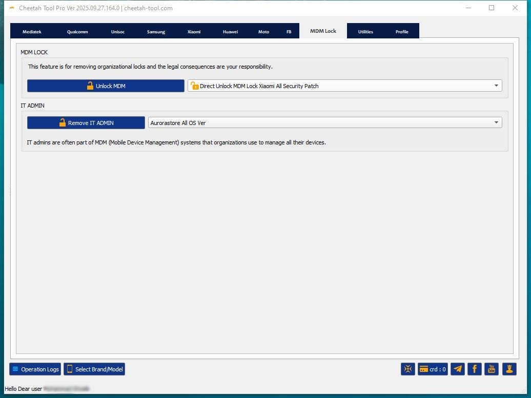 Cheetah tool remove frp & unlock phones latest versio