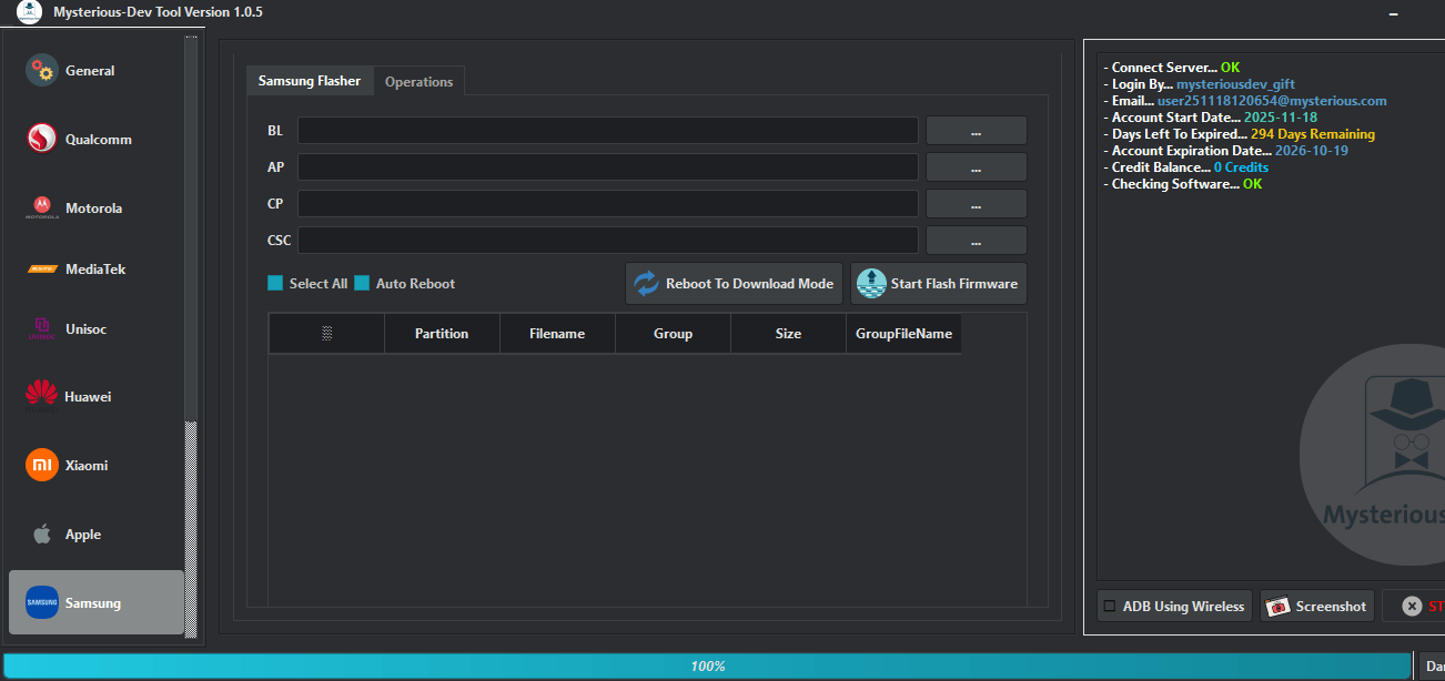 Mysterious-dev tool v1. 0. 7 unlocking & flashing your phones Mysterious-dev tool