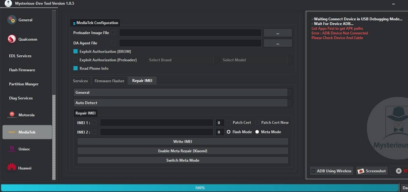 Mysterious-dev tool v1. 0. 7 unlocking & flashing your phones Mysterious-dev tool