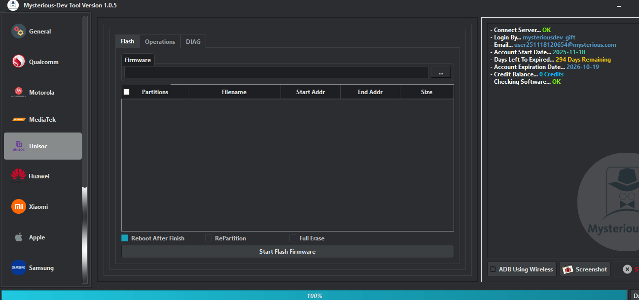Mysterious-dev tool v1. 0. 7 unlocking & flashing your phones Mysterious-dev tool