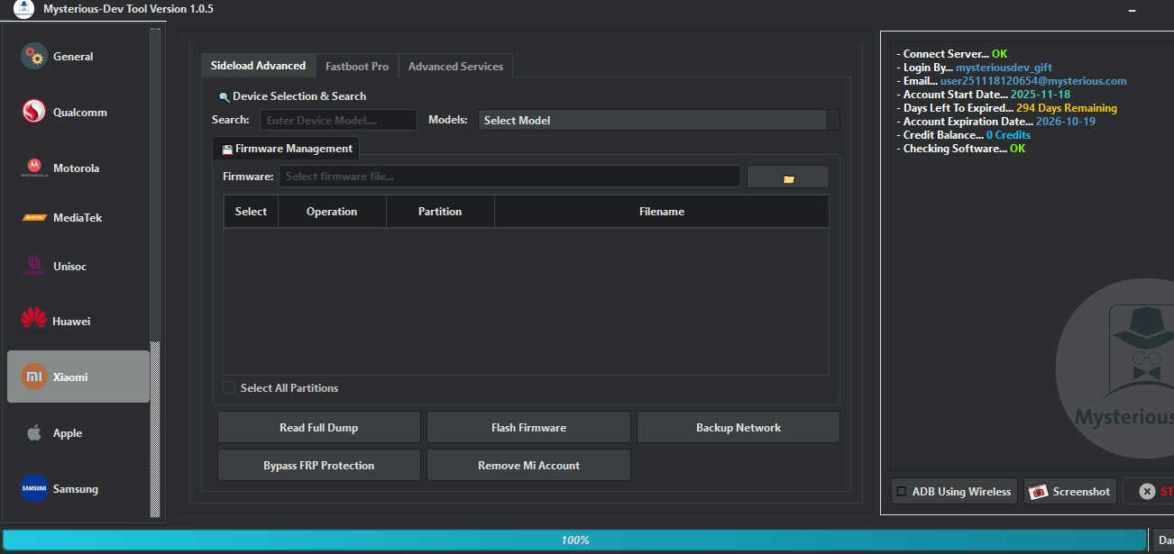 Mysterious-dev tool v1. 0. 7 unlocking & flashing your phones Mysterious-dev tool
