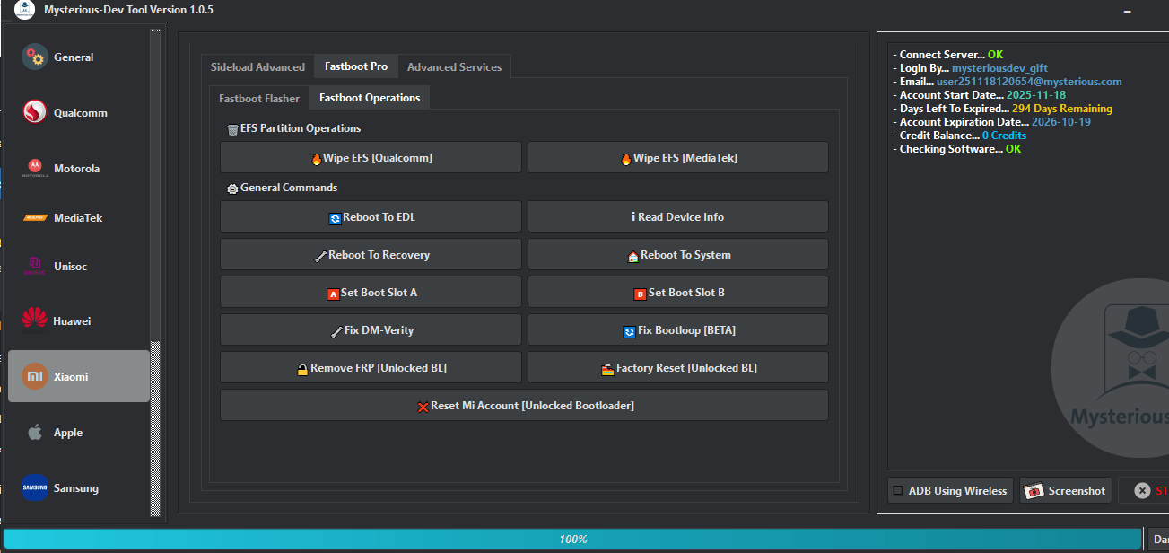 Mysterious-dev tool v1. 0. 7 unlocking & flashing your phones Mysterious-dev tool