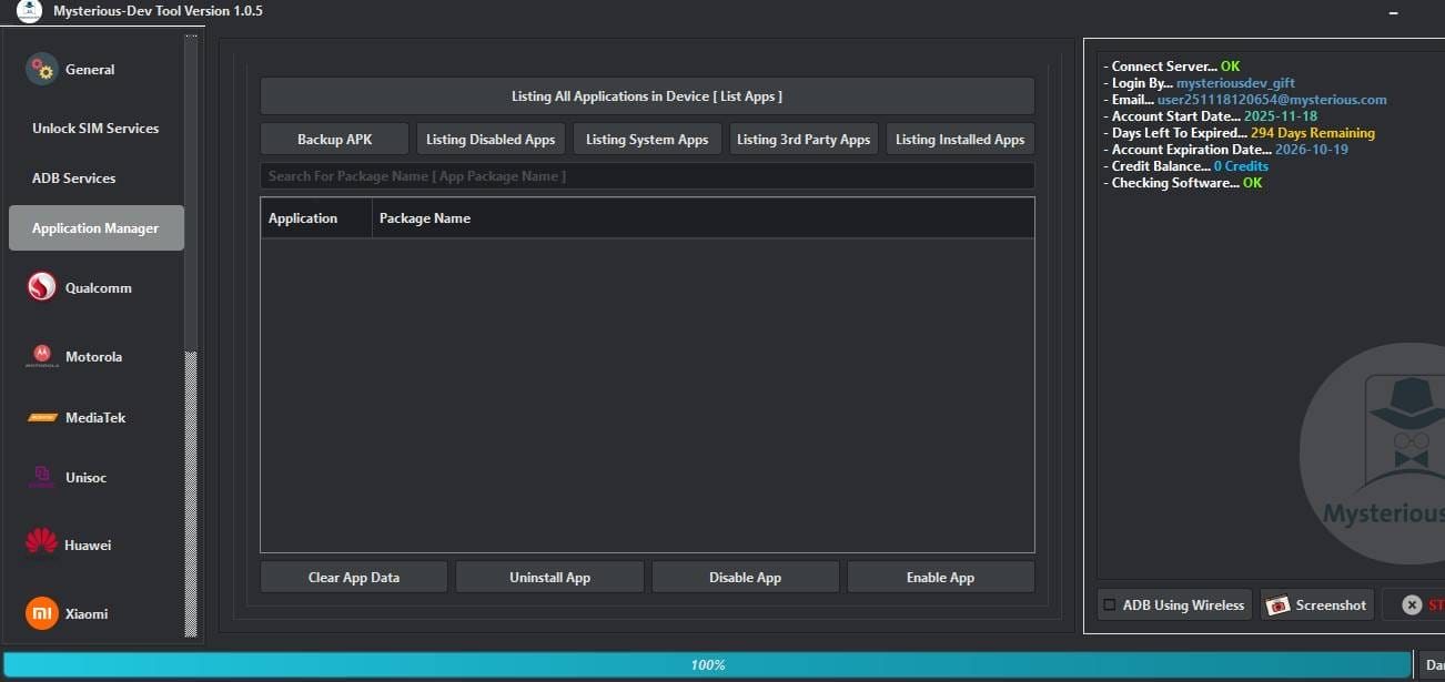 Mysterious-dev tool v1. 0. 7 unlocking & flashing your phones Genral 3 1