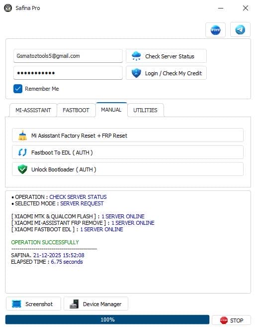 Safina pro tool v1. 5 work with fastboot and mi assistant Safina pro tool