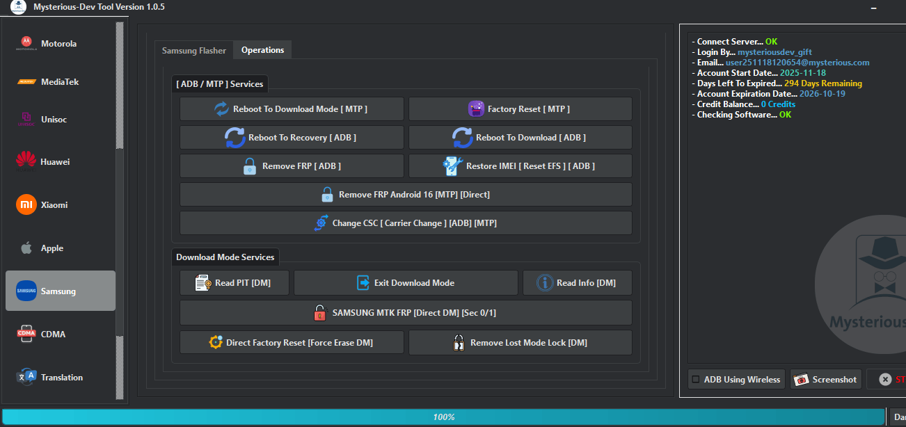 Mysterious-dev tool v1. 0. 7 unlocking & flashing your phones Mysterious-dev tool