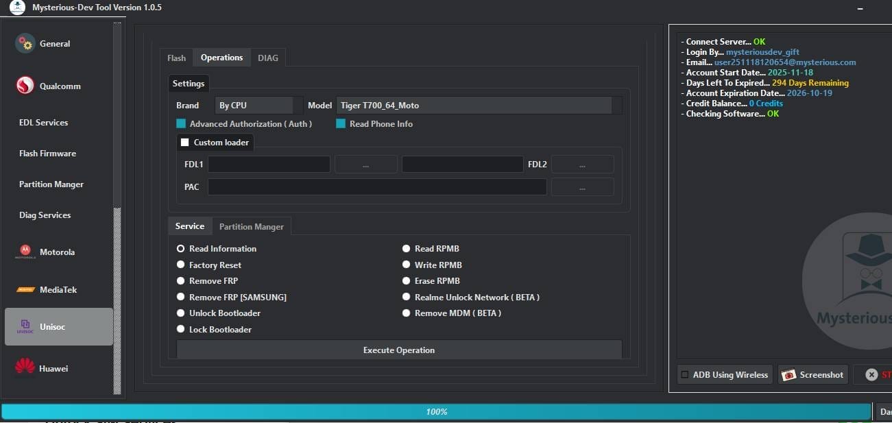 Mysterious-dev tool v1. 0. 7 unlocking & flashing your phones Mysterious-dev tool