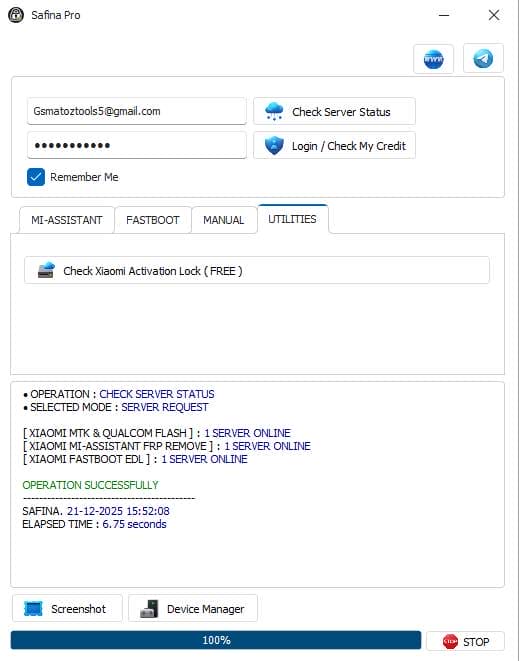 Safina pro tool v1. 5 work with fastboot and mi assistant Safina pro tool