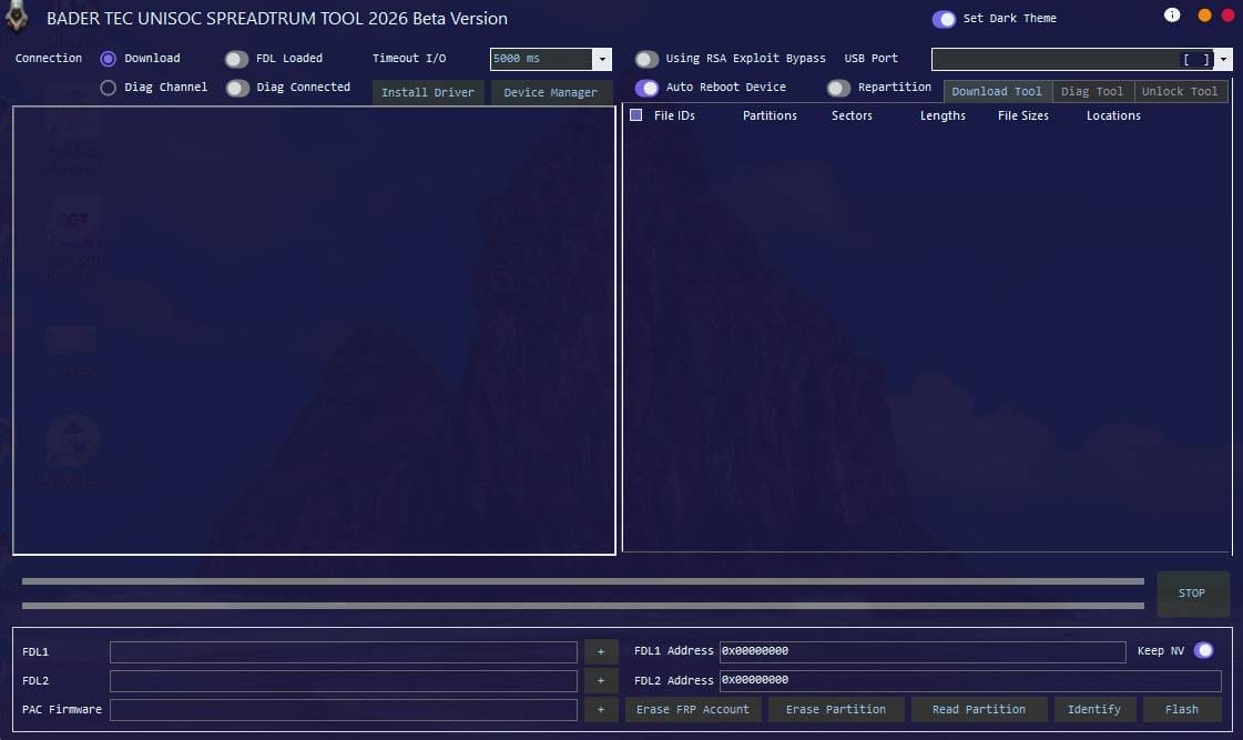 Bader tec unisoc spreadtrum tool flash and unlock phones Bader tec unisoc spreadtrum tool