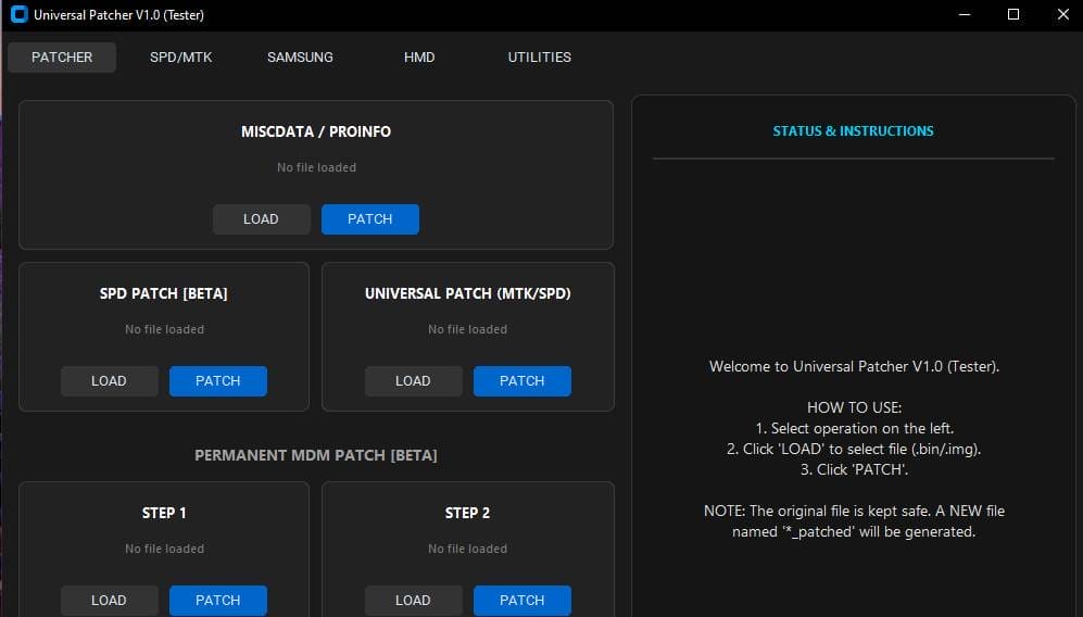 Universal patcher tool v1. 0 permanent mdm patch tool Universal patcher tool