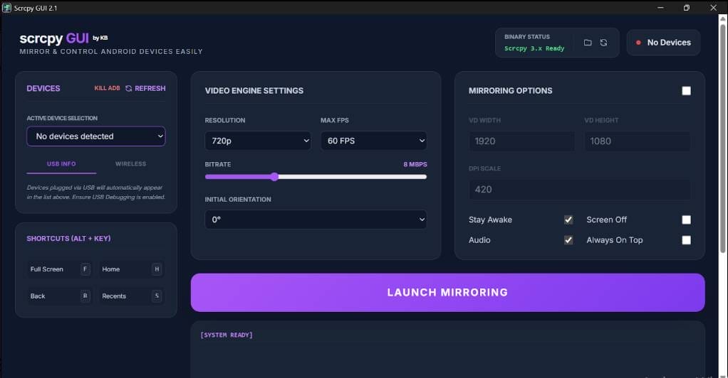 Scrcpy gui tool v2. 1 android screen mirroring tool Scrcpy gui tool v2. 1