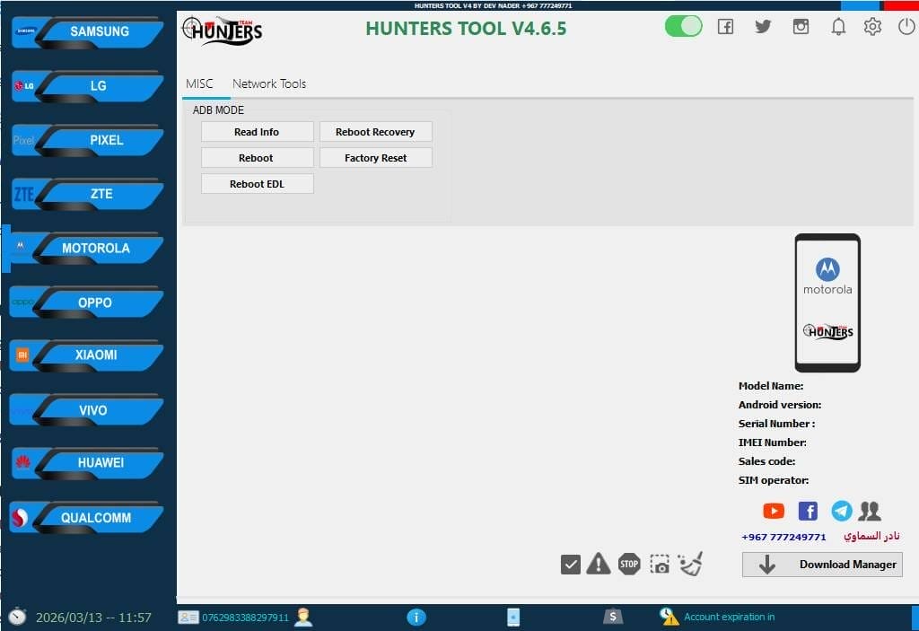 Hunters tool v4. 6. 5 qualcomm & android service tool Hunters tool