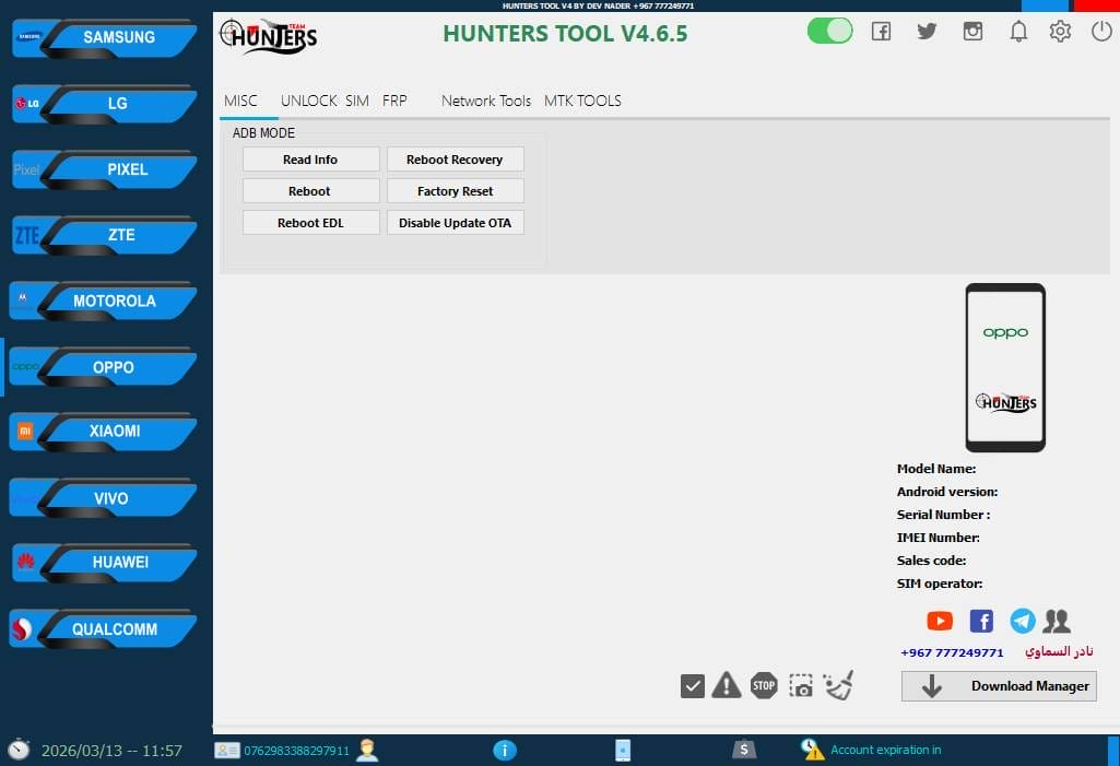 Hunters tool v4. 6. 5 qualcomm & android service tool Hunters tool