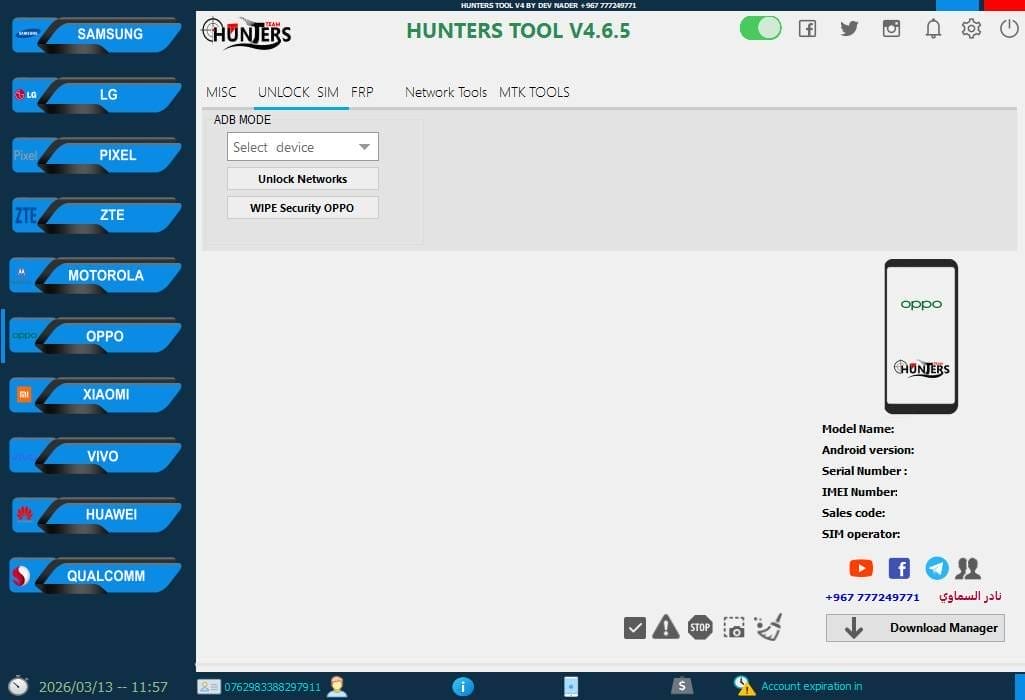 Hunters tool v4. 6. 5 qualcomm & android service tool Hunters tool