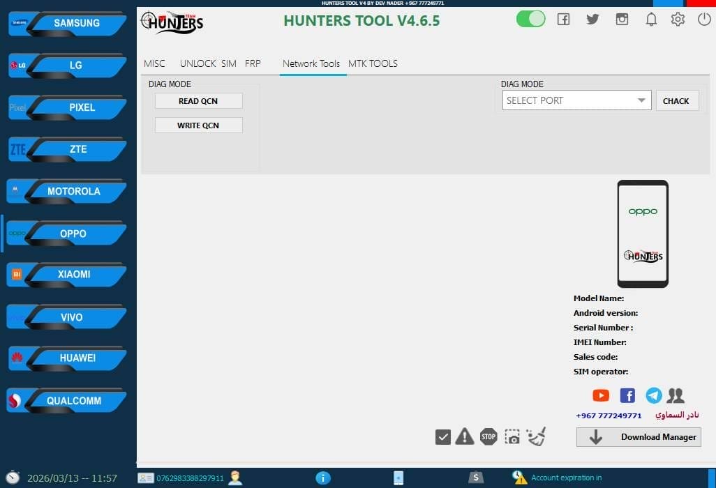 Hunters tool v4. 6. 5 qualcomm & android service tool Hunters tool