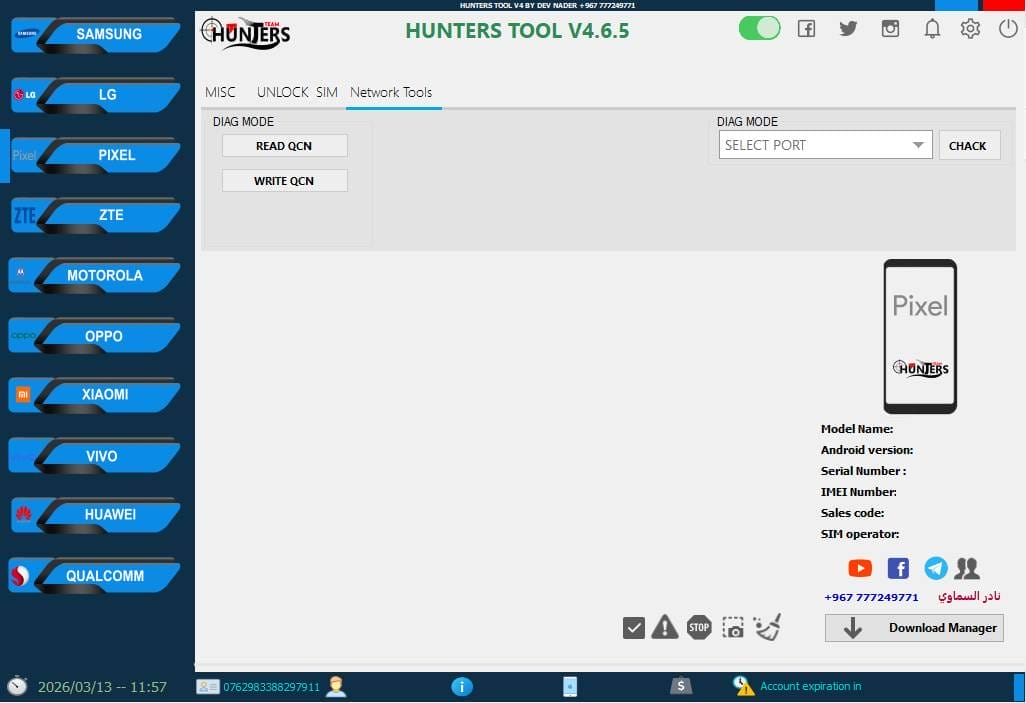 Hunters tool v4. 6. 5 qualcomm & android service tool Hunters tool