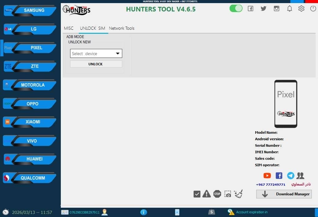 Hunters tool v4. 6. 5 qualcomm & android service tool Hunters tool