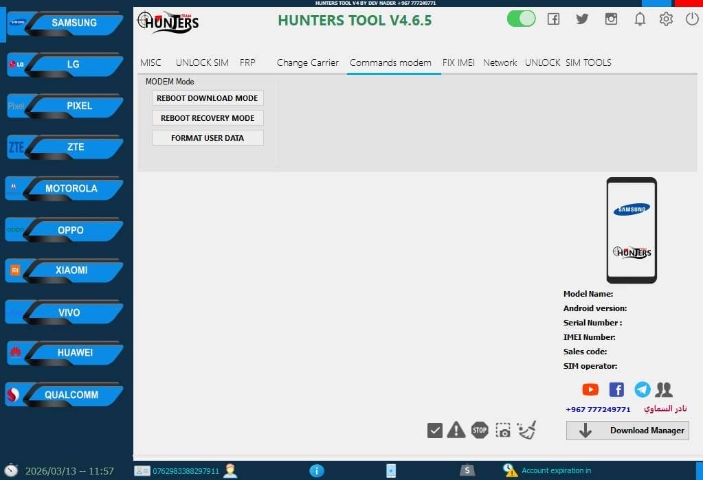 Hunters tool v4. 6. 5 qualcomm & android service tool Hunters tool