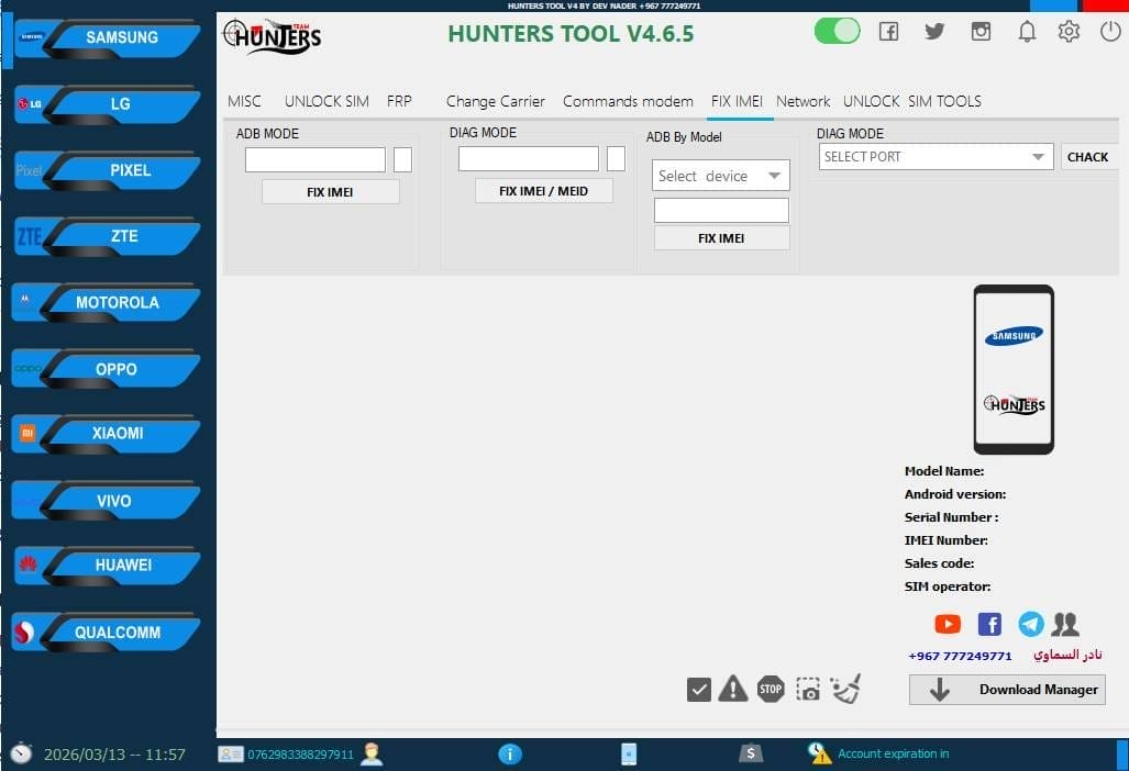 Hunters tool v4. 6. 5 qualcomm & android service tool Hunters tool
