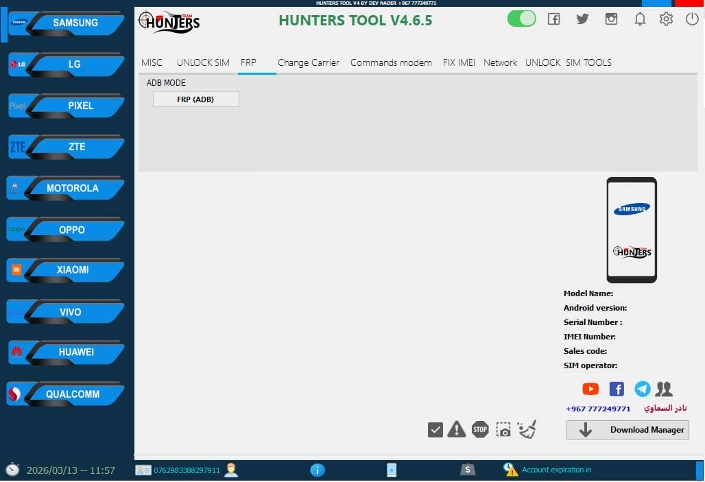 Hunters tool v4. 6. 5 qualcomm & android service tool Hunters tool