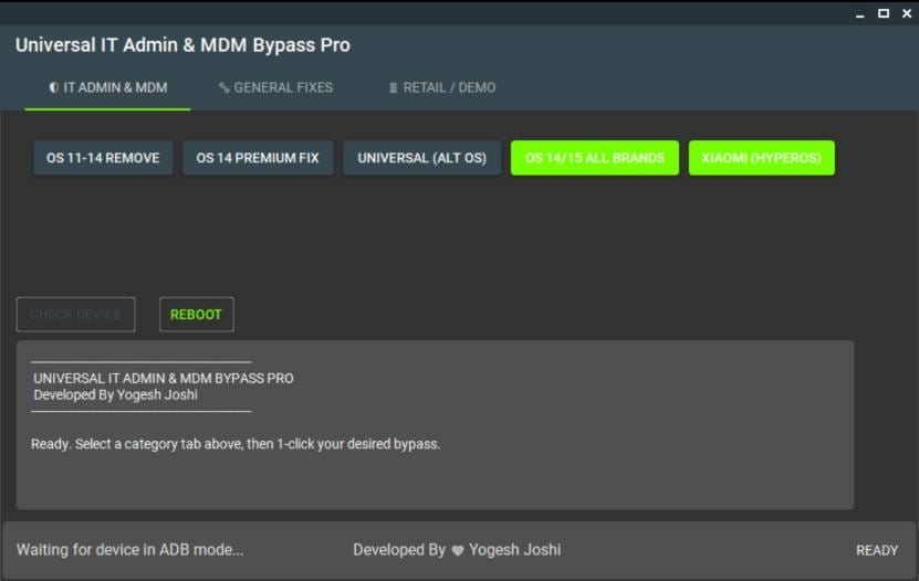 Universal it admin & mdm bypass pro tool free download Universal it admin & mdm bypass pro tool